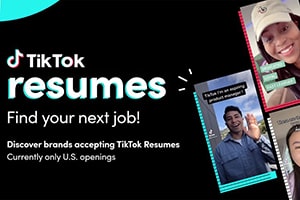 عکس از جستجوی شغل با تیک‌تاک یافتن شغل با اپلیکشن معروف تیک تاک TikTok Resumes